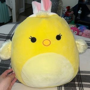 NWT squishmallow 12” Aimee chick with bunny ears
